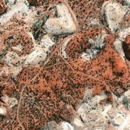 Satellite imagery of Mintabie Opal Fields, AU