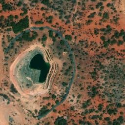 Satellite imagery of Uncle Tom Mine, AU
