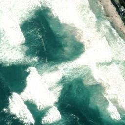 Satellite imagery of Sugarloaf Rock, ZA