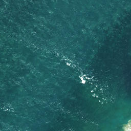 Satellite imagery of Cape Reinga / Te Rerenga Wairua, NZ