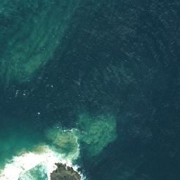 Satellite imagery of Cape Reinga / Te Rerenga Wairua, NZ