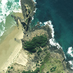 Satellite imagery of Cape Reinga / Te Rerenga Wairua, NZ