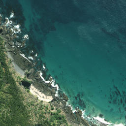 Satellite imagery of Ngaupoko Rocks, NZ
