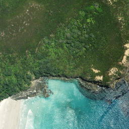 Satellite imagery of Te Topito Head, NZ
