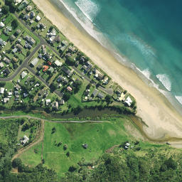 Satellite imagery of Huia Rock, NZ