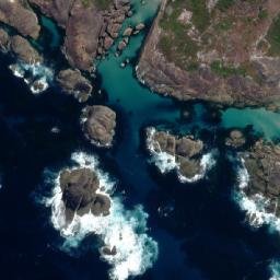 Satellite imagery of Elephant Rocks, AU