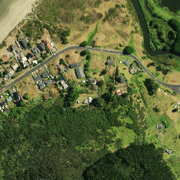 Satellite imagery of Puketutu Pa, NZ