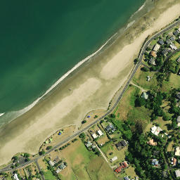 Satellite imagery of Puketutu Pa, NZ