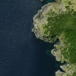 Satellite imagery of Cape Brett, NZ