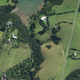 Satellite imagery of Tikorangi Pa, NZ