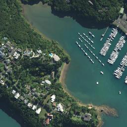 Satellite imagery of Tikorangi Pa, NZ