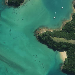 Satellite imagery of Okuia Point, NZ