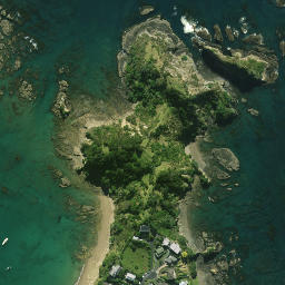 Satellite imagery of Fraser Rock, NZ