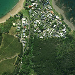 Satellite imagery of Fraser Rock, NZ