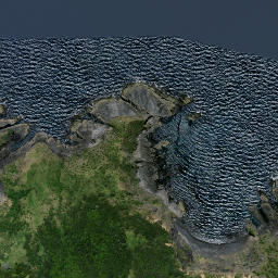 Satellite imagery of Te Rereatemotumotu Point, NZ