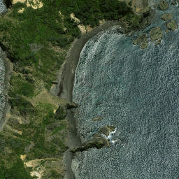 Satellite imagery of Karakahuarua Point, NZ