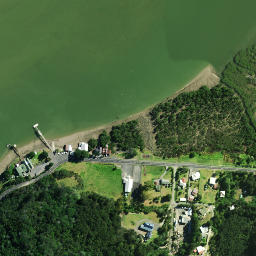 Satellite imagery of Karewakirunga Pa or Muriwai's Pa, NZ