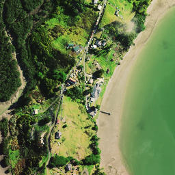 Satellite imagery of Motukaraka Point, NZ