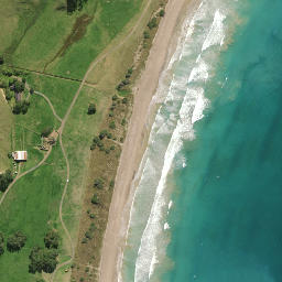 Satellite imagery of Te Rearea Pa, NZ