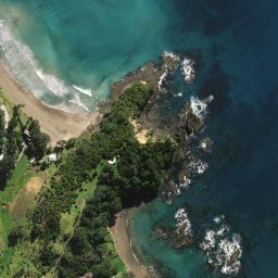 Satellite imagery of Andesite Point, NZ