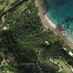 Satellite imagery of Andesite Point, NZ
