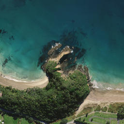 Satellite imagery of Andesite Point, NZ