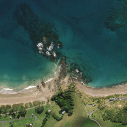 Satellite imagery of Andesite Point, NZ