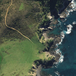 Satellite imagery of Awarua Rock, NZ