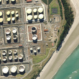 Satellite imagery of Marsden Point, NZ