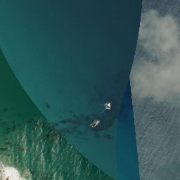 Satellite imagery of Eyres Point, NZ