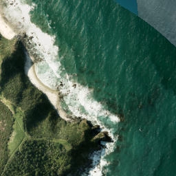 Satellite imagery of Eyres Point, NZ