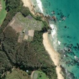 Satellite imagery of Glasshouse Rocks, AU