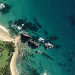 Satellite imagery of Glasshouse Rocks, AU
