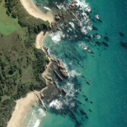 Satellite imagery of Glasshouse Rocks, AU