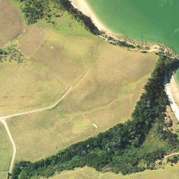 Satellite imagery of Ru Point, NZ