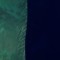 Satellite imagery of Cape Rodney, NZ