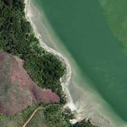Satellite imagery of Oruawharo Heads, NZ