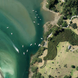 Satellite imagery of Te Taumutu Point, NZ