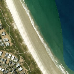 Satellite imagery of Te Kie Point, NZ