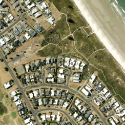 Satellite imagery of Te Kie Point, NZ