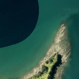 Satellite imagery of Mullet Point, NZ