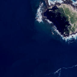 Satellite imagery of Sugar Loaf Rocks, NZ
