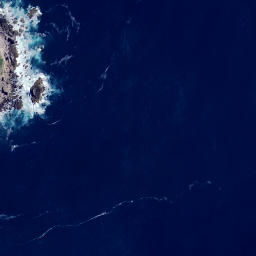 Satellite imagery of Sugar Loaf Rocks, NZ