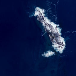 Satellite imagery of Sugar Loaf Rocks, NZ