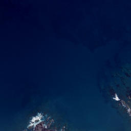 Satellite imagery of Sugar Loaf Rocks, NZ