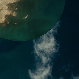 Satellite imagery of Waiwera Bluff, NZ