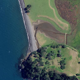 Satellite imagery of Te Kawau Point, NZ