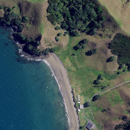 Satellite imagery of Te Kawau Point, NZ