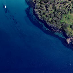 Satellite imagery of Motutaika Point, NZ
