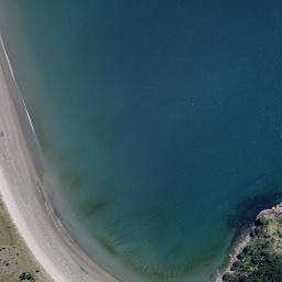 Satellite imagery of Motukuku Point, NZ